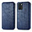 Coque Portefeuille Livre Cuir Etui Clapet S01D pour Oppo Reno6 Z 5G Bleu