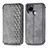 Coque Portefeuille Livre Cuir Etui Clapet S01D pour Realme 7i RMX2193 Gris