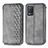 Coque Portefeuille Livre Cuir Etui Clapet S01D pour Realme 8 5G Gris