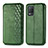 Coque Portefeuille Livre Cuir Etui Clapet S01D pour Realme 8 5G Vert