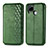 Coque Portefeuille Livre Cuir Etui Clapet S01D pour Realme C12 Vert