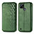 Coque Portefeuille Livre Cuir Etui Clapet S01D pour Realme C21Y Vert