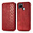 Coque Portefeuille Livre Cuir Etui Clapet S01D pour Realme C25S Rouge