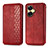 Coque Portefeuille Livre Cuir Etui Clapet S01D pour Realme C55 Rouge