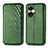 Coque Portefeuille Livre Cuir Etui Clapet S01D pour Realme C55 Vert