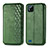 Coque Portefeuille Livre Cuir Etui Clapet S01D pour Realme Narzo 50i Vert