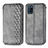 Coque Portefeuille Livre Cuir Etui Clapet S01D pour Realme V11s 5G Gris