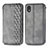 Coque Portefeuille Livre Cuir Etui Clapet S01D pour Samsung Galaxy A01 Core Gris