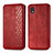 Coque Portefeuille Livre Cuir Etui Clapet S01D pour Samsung Galaxy A01 Core Rouge