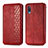 Coque Portefeuille Livre Cuir Etui Clapet S01D pour Samsung Galaxy A02 Rouge