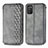 Coque Portefeuille Livre Cuir Etui Clapet S01D pour Samsung Galaxy A02s Gris