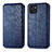 Coque Portefeuille Livre Cuir Etui Clapet S01D pour Samsung Galaxy A03 Bleu