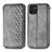 Coque Portefeuille Livre Cuir Etui Clapet S01D pour Samsung Galaxy A03 Gris