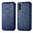 Coque Portefeuille Livre Cuir Etui Clapet S01D pour Samsung Galaxy A04s Bleu