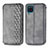 Coque Portefeuille Livre Cuir Etui Clapet S01D pour Samsung Galaxy A12 Nacho Gris