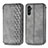 Coque Portefeuille Livre Cuir Etui Clapet S01D pour Samsung Galaxy A13 5G Gris