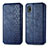 Coque Portefeuille Livre Cuir Etui Clapet S01D pour Samsung Galaxy A20 SC-02M SCV46 Bleu