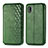 Coque Portefeuille Livre Cuir Etui Clapet S01D pour Samsung Galaxy A20 SC-02M SCV46 Vert