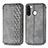 Coque Portefeuille Livre Cuir Etui Clapet S01D pour Samsung Galaxy A21 European Gris