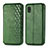 Coque Portefeuille Livre Cuir Etui Clapet S01D pour Samsung Galaxy A21 SC-42A Vert