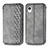 Coque Portefeuille Livre Cuir Etui Clapet S01D pour Samsung Galaxy A22 5G SC-56B Gris