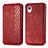 Coque Portefeuille Livre Cuir Etui Clapet S01D pour Samsung Galaxy A22 5G SC-56B Rouge