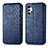 Coque Portefeuille Livre Cuir Etui Clapet S01D pour Samsung Galaxy A32 4G Bleu