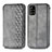 Coque Portefeuille Livre Cuir Etui Clapet S01D pour Samsung Galaxy A51 5G Gris