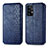 Coque Portefeuille Livre Cuir Etui Clapet S01D pour Samsung Galaxy A52 4G Bleu