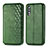 Coque Portefeuille Livre Cuir Etui Clapet S01D pour Samsung Galaxy A70S Vert