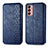 Coque Portefeuille Livre Cuir Etui Clapet S01D pour Samsung Galaxy F13 4G Bleu