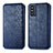 Coque Portefeuille Livre Cuir Etui Clapet S01D pour Samsung Galaxy F52 5G Bleu