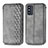 Coque Portefeuille Livre Cuir Etui Clapet S01D pour Samsung Galaxy F52 5G Gris