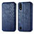 Coque Portefeuille Livre Cuir Etui Clapet S01D pour Samsung Galaxy M01 Bleu