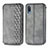 Coque Portefeuille Livre Cuir Etui Clapet S01D pour Samsung Galaxy M02 Gris