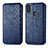 Coque Portefeuille Livre Cuir Etui Clapet S01D pour Samsung Galaxy M11 Bleu