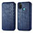 Coque Portefeuille Livre Cuir Etui Clapet S01D pour Samsung Galaxy M21 Bleu