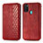 Coque Portefeuille Livre Cuir Etui Clapet S01D pour Samsung Galaxy M21 Rouge