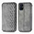 Coque Portefeuille Livre Cuir Etui Clapet S01D pour Samsung Galaxy M51 Gris