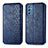 Coque Portefeuille Livre Cuir Etui Clapet S01D pour Samsung Galaxy M52 5G Bleu