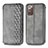 Coque Portefeuille Livre Cuir Etui Clapet S01D pour Samsung Galaxy Note 20 5G Gris