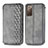 Coque Portefeuille Livre Cuir Etui Clapet S01D pour Samsung Galaxy S20 FE 4G Gris