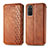 Coque Portefeuille Livre Cuir Etui Clapet S01D pour Samsung Galaxy S20 Plus 5G Marron