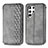 Coque Portefeuille Livre Cuir Etui Clapet S01D pour Samsung Galaxy S24 Ultra 5G Gris