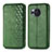 Coque Portefeuille Livre Cuir Etui Clapet S01D pour Sharp Aquos R8s Vert