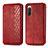 Coque Portefeuille Livre Cuir Etui Clapet S01D pour Sony Xperia 10 IV SO-52C Rouge