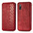 Coque Portefeuille Livre Cuir Etui Clapet S01D pour Sony Xperia Ace II Rouge