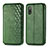 Coque Portefeuille Livre Cuir Etui Clapet S01D pour Sony Xperia Ace II SO-41B Vert