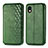 Coque Portefeuille Livre Cuir Etui Clapet S01D pour Sony Xperia Ace III SO-53C Vert