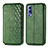 Coque Portefeuille Livre Cuir Etui Clapet S01D pour Vivo iQOO Z3 5G Vert